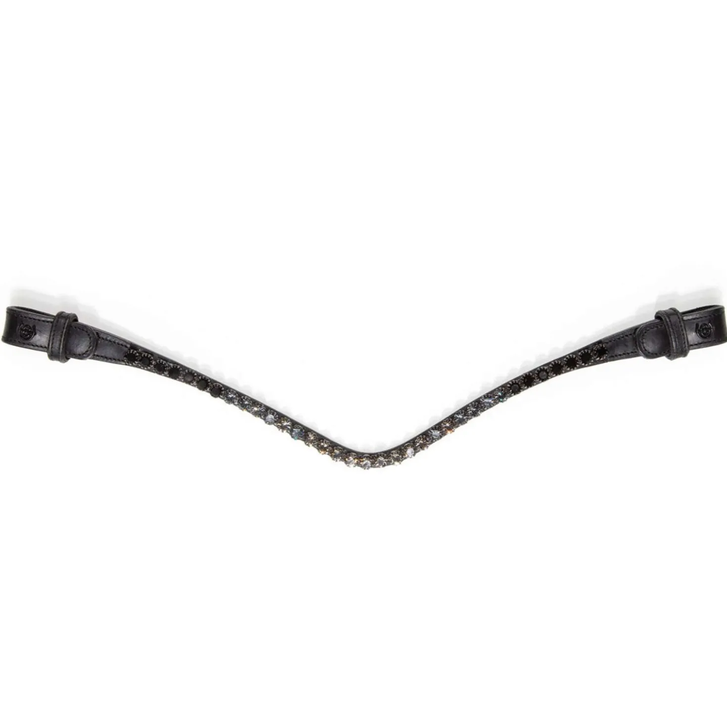 Equestrian Stockholm Frontriem Faded 8mm Zwart