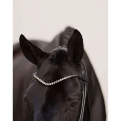 Equestrian Stockholm Frontriem Faded 8mm Zwart