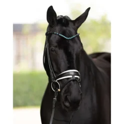 Equestrian Stockholm Frontriem Faded 8mm Blue Meadow