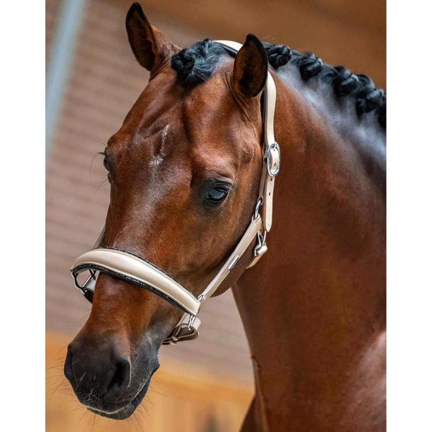 Equestrian Stockholm Halster Glimmer Leather Anatomic Sand