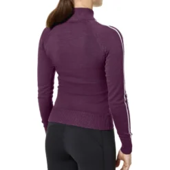 Equestrian Stockholm Knitted Zip Top Mauve Wine