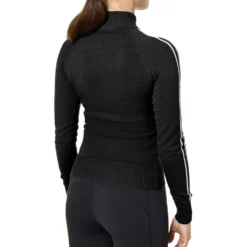 Equestrian Stockholm Knitted Zip Top Zwart