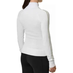 Equestrian Stockholm Knitted Zip Top Wit