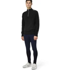 Equestrian Stockholm Knitted Zip Top Heren Zwart