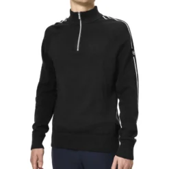 Equestrian Stockholm Knitted Zip Top Heren Zwart