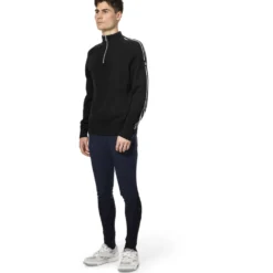 Equestrian Stockholm Knitted Zip Top Heren Zwart