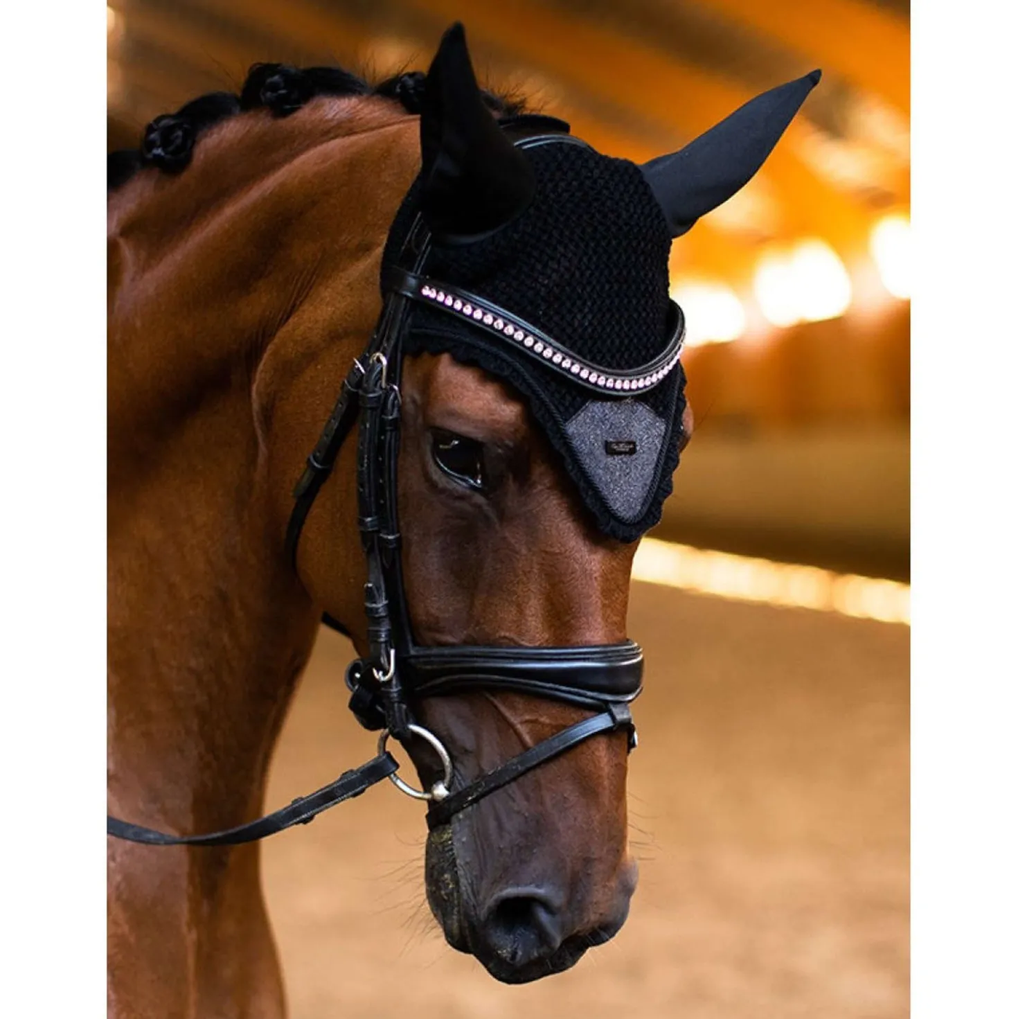 Equestrian Stockholm Oornetje All Black Glimmer