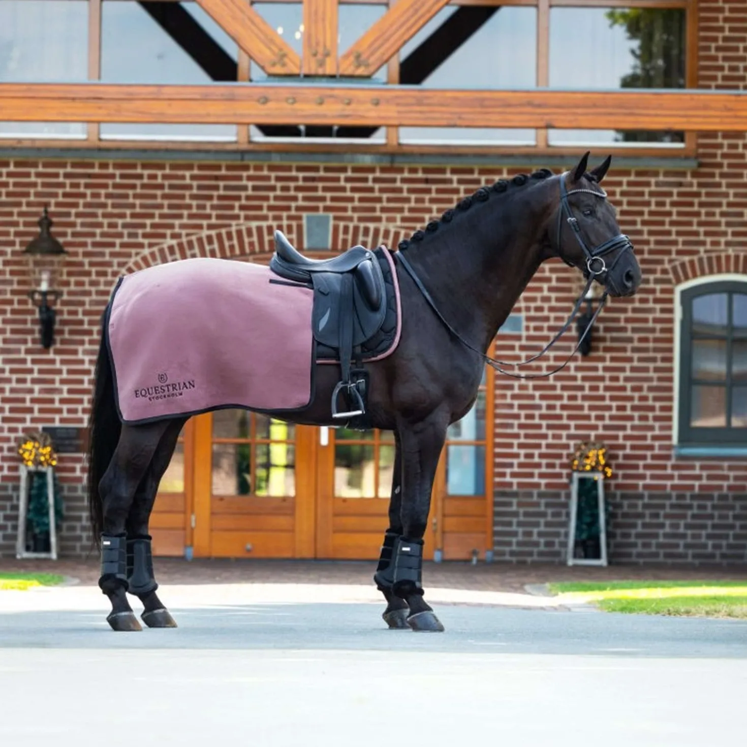 Equestrian Stockholm Quarter Sheet Heavy Fleece Blush