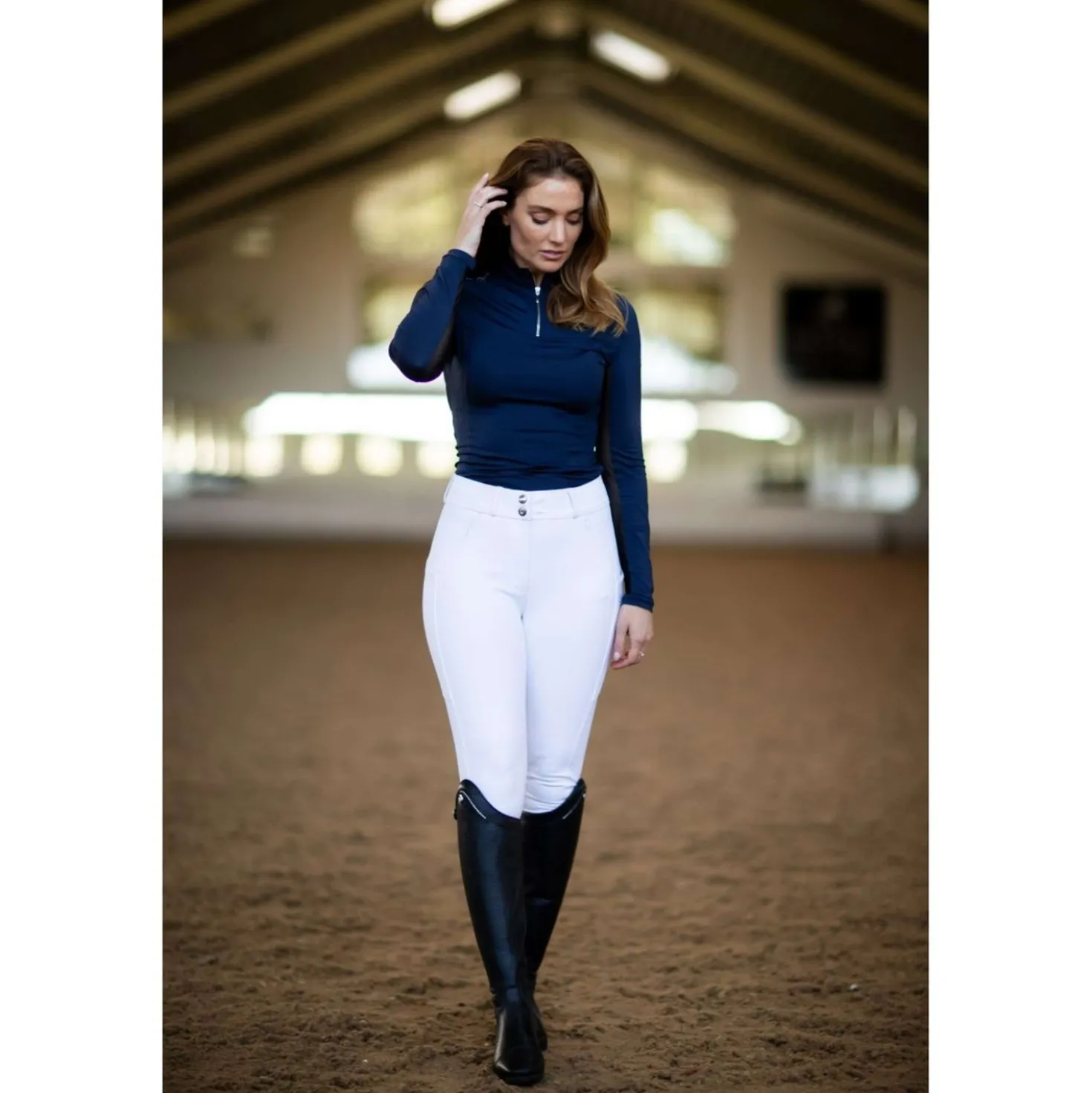 Equestrian Stockholm Rijbroek Elite Dressage Wit