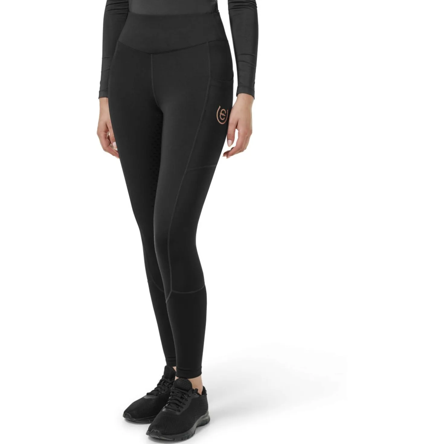 Equestrian Stockholm Rijlegging Movement Full Grip Zwart/Blush
