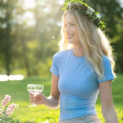 Equestrian Stockholm Shirt Dynamic Short Sleeve Midsummer Blue