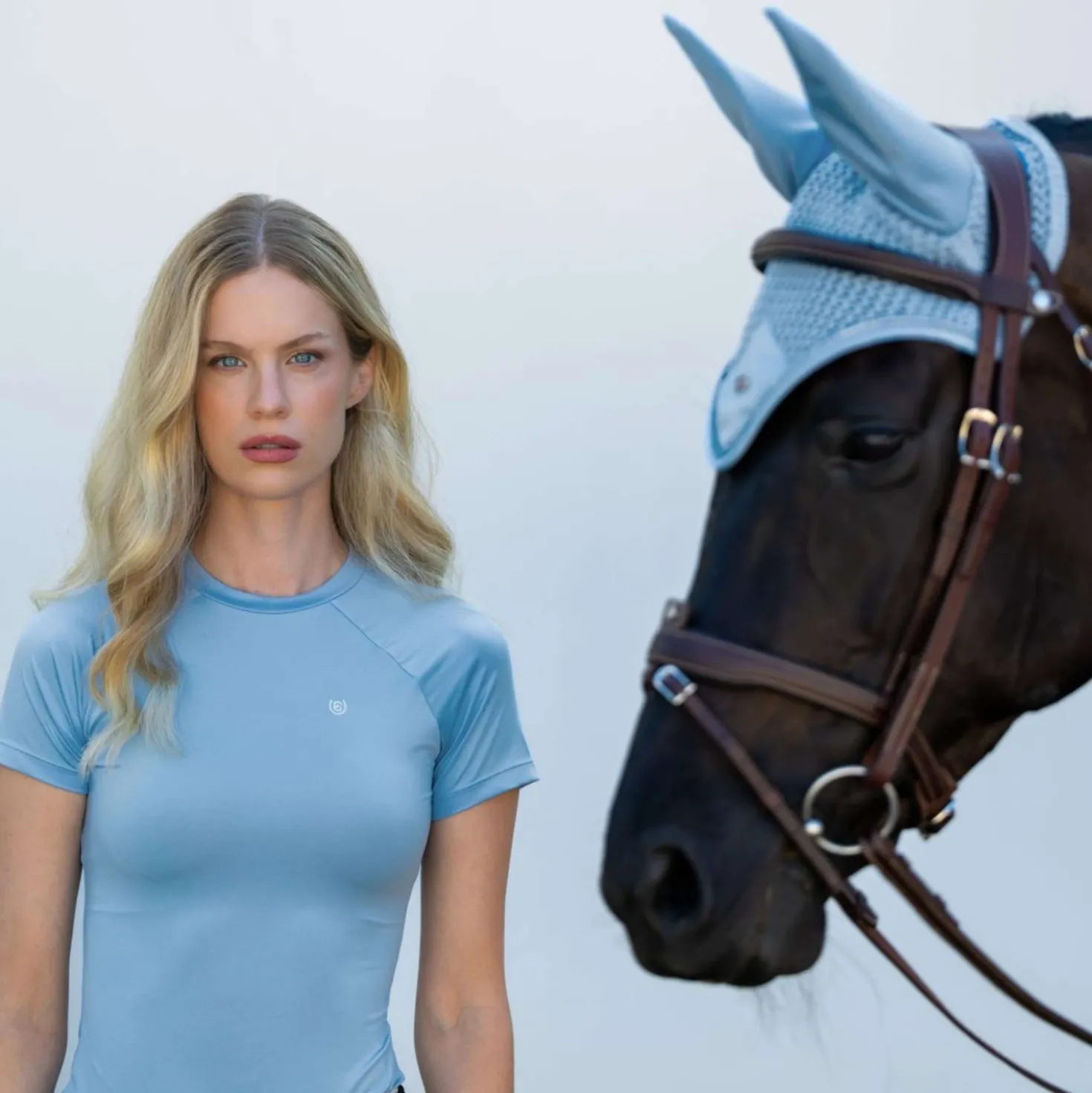 Equestrian Stockholm Shirt Dynamic Short Sleeve Midsummer Blue