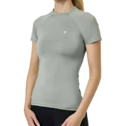 Equestrian Stockholm Shirt Dynamic Short Sleeve Pistachio White