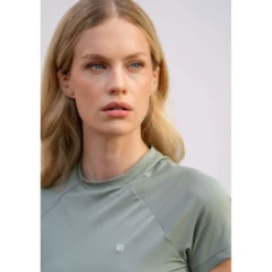 Equestrian Stockholm Shirt Dynamic Short Sleeve Pistachio White