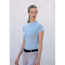 Equestrian Stockholm Shirt Dynamic Short Sleeve Ice Blue