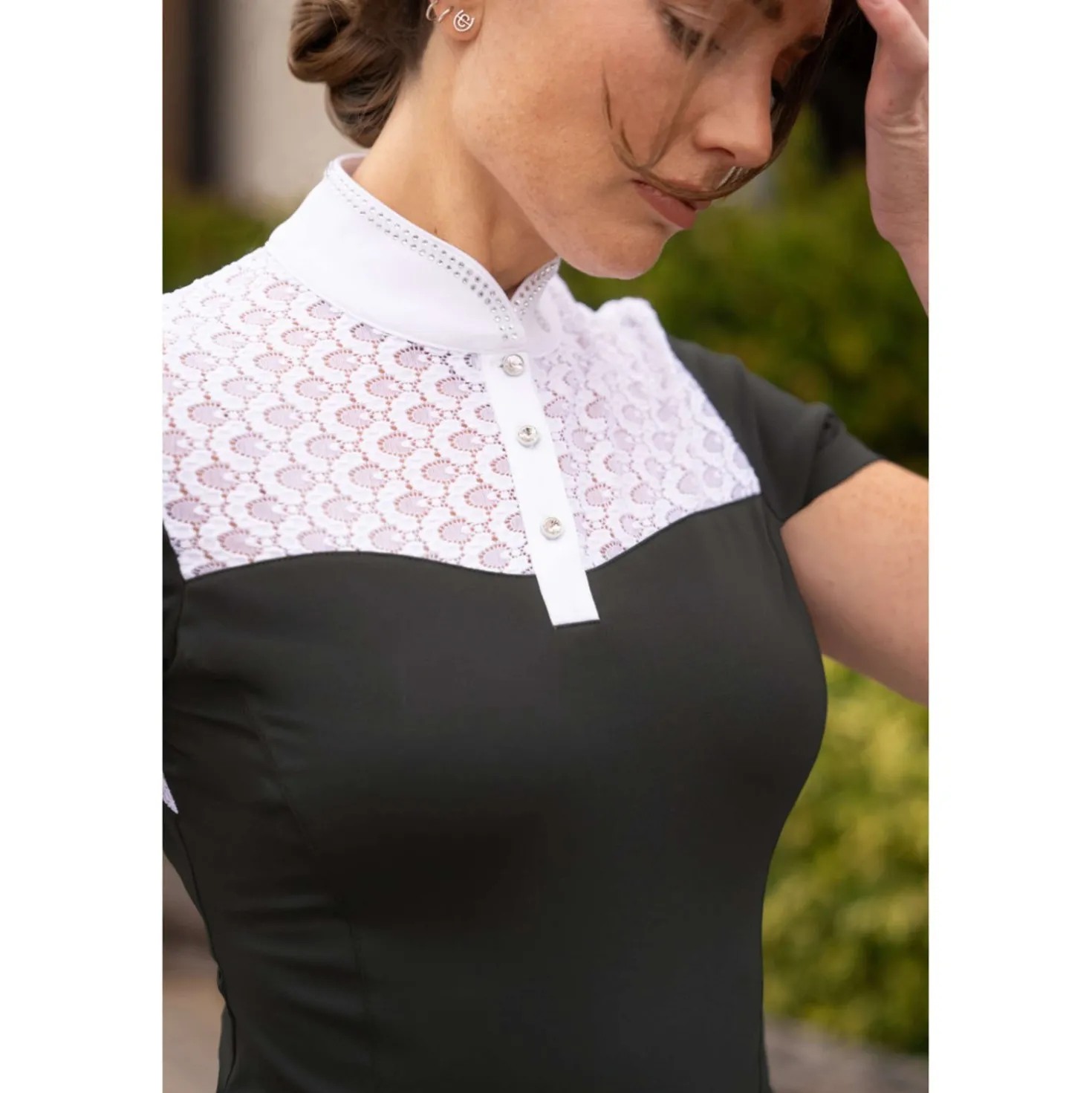 Equestrian Stockholm Wedstrijdshirt Crystal Champion Zwart