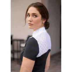 Equestrian Stockholm Wedstrijdshirt Crystal Champion Zwart