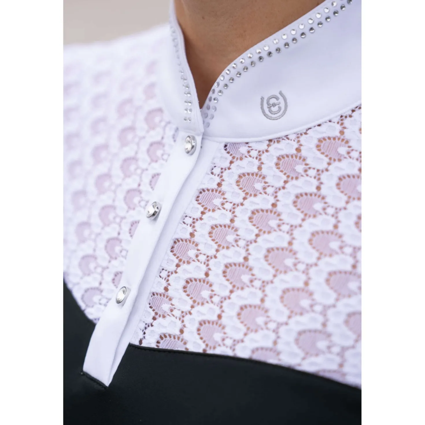 Equestrian Stockholm Wedstrijdshirt Crystal Champion Zwart