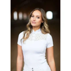 Equestrian Stockholm Wedstrijdshirt Crystal Champion Wit