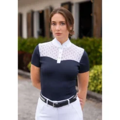 Equestrian Stockholm Wedstrijdshirt Crystal Champion Navy