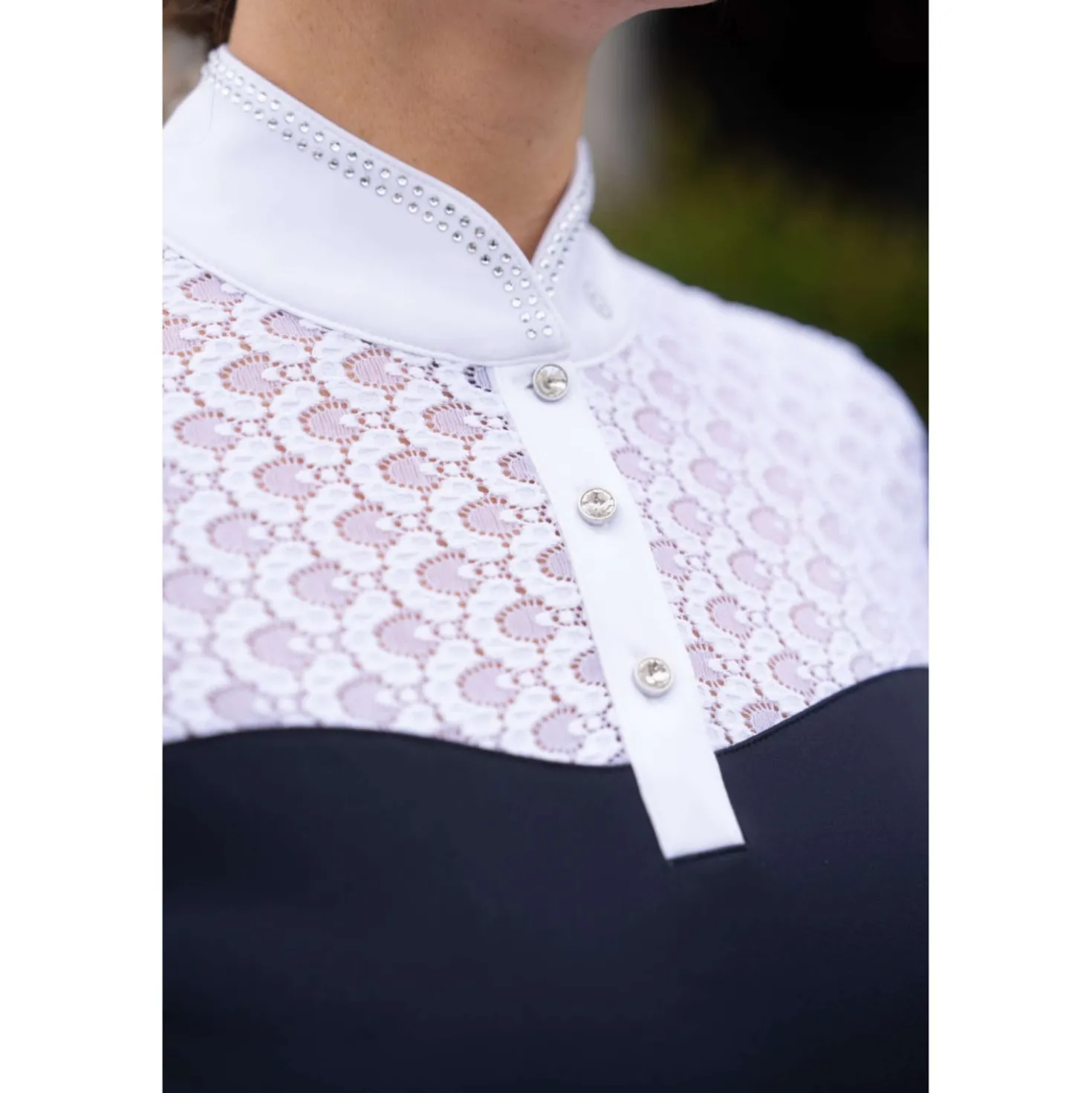 Equestrian Stockholm Wedstrijdshirt Crystal Champion Navy