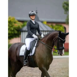 Equestrian Stockholm Zadeldekje Modern Dressuur Wit/Zwart
