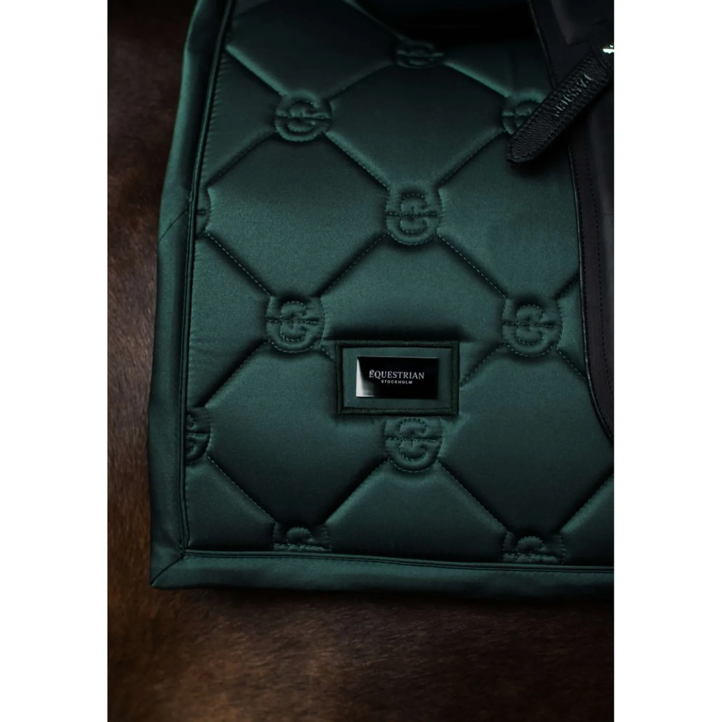 Equestrian Stockholm Zadeldekje Satin Dressuur Sycamore Green