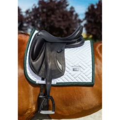 Equestrian Stockholm Zadeldekje Modern Dressuur Wit/Sycamore Green