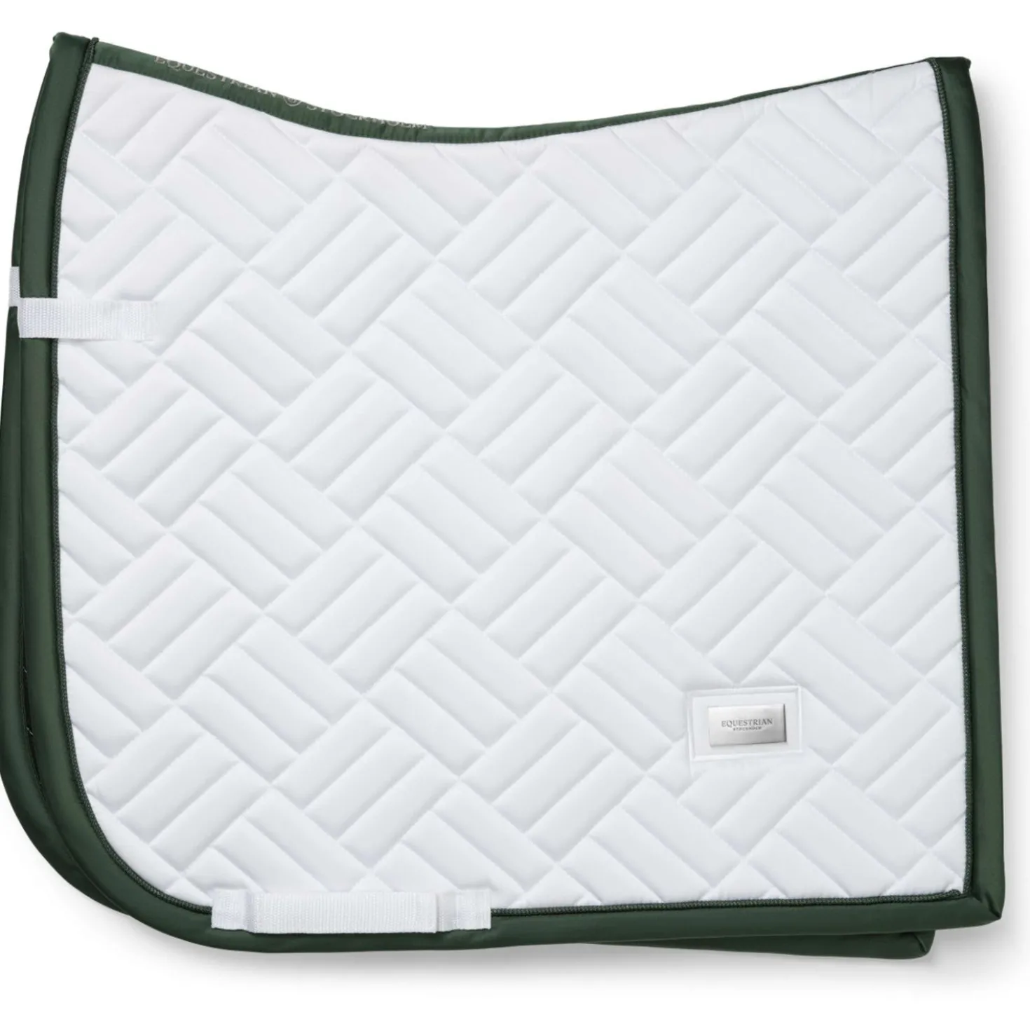Equestrian Stockholm Zadeldekje Modern Dressuur Wit/Sycamore Green