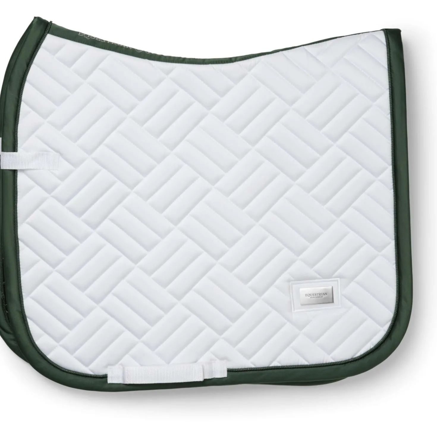 Equestrian Stockholm Zadeldekje Modern Dressuur Wit/Sycamore Green