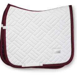 Equestrian Stockholm Zadeldekje Modern Dressuur Wit/Merlot