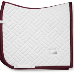 Equestrian Stockholm Zadeldekje Modern Dressuur Wit/Merlot