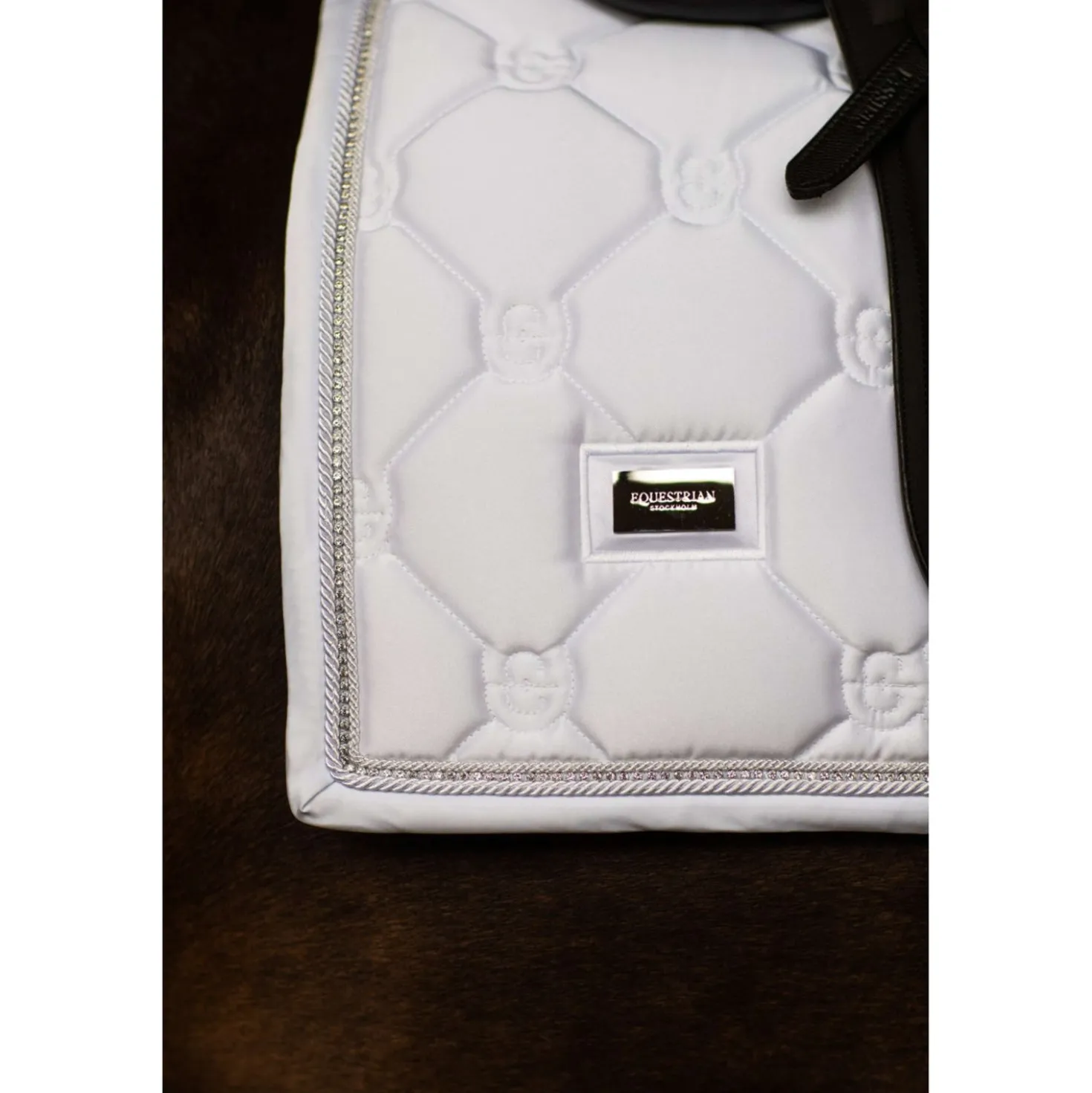 Equestrian Stockholm Zadeldekje Crystal Shine Dressuur Wit