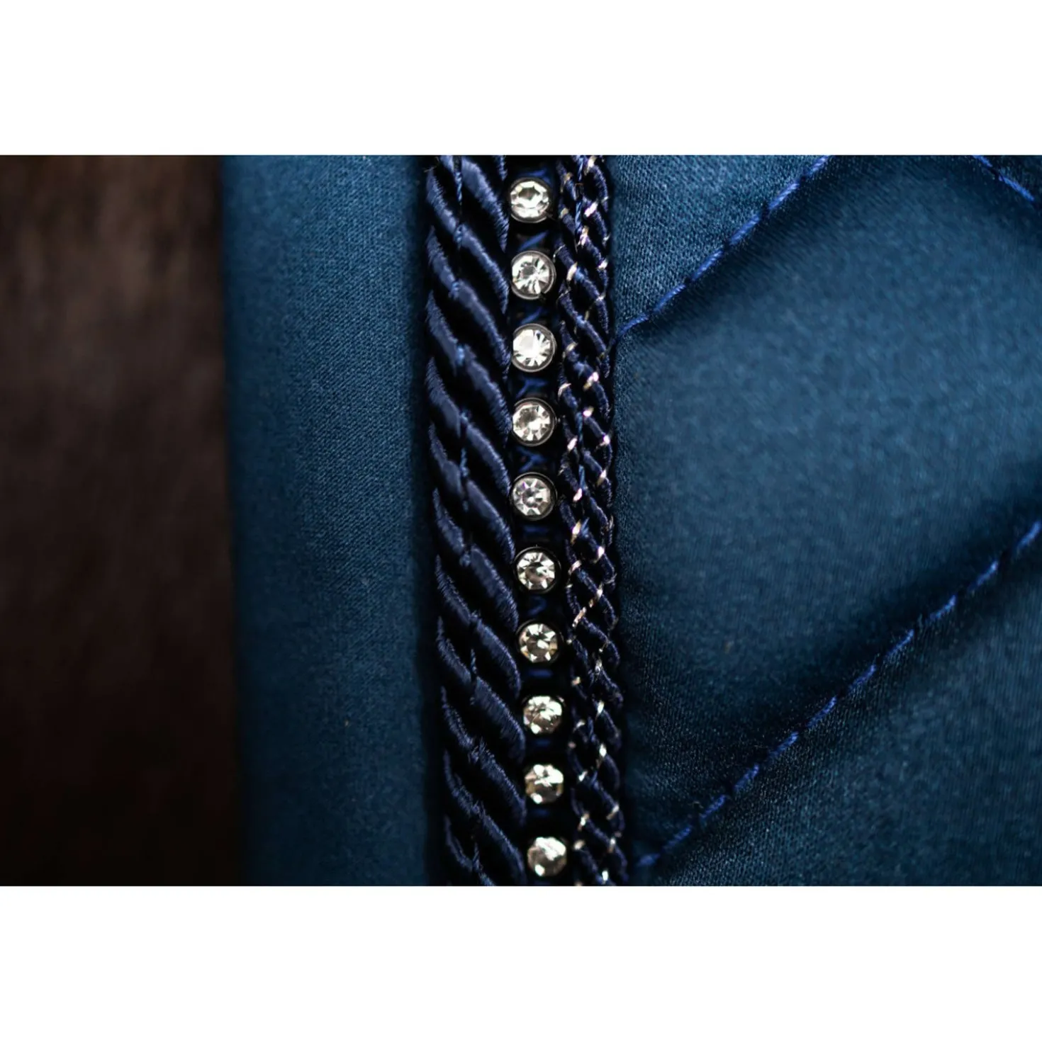 Equestrian Stockholm Zadeldekje Crystal Shine Dressuur Blue Meadow