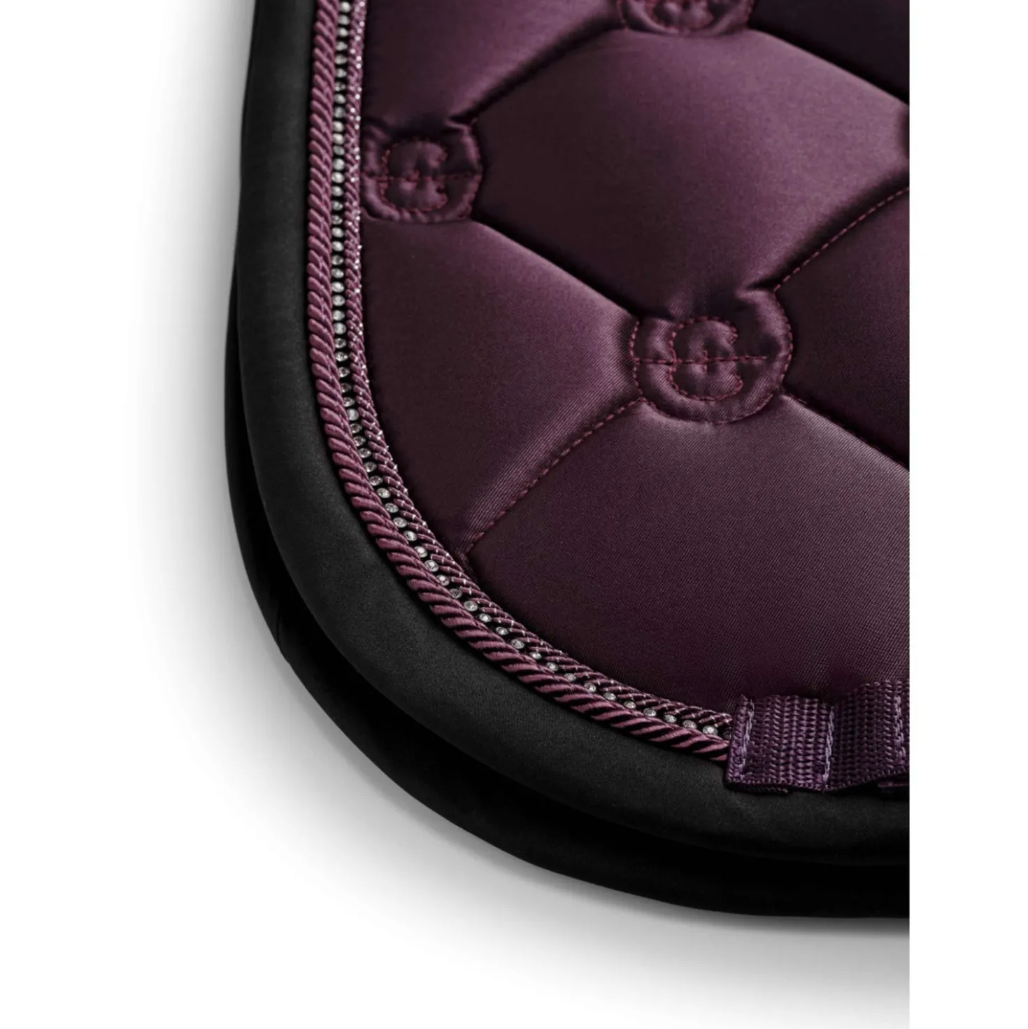 Equestrian Stockholm Zadeldekje Crystal Shine Dressuur Mauve Wine