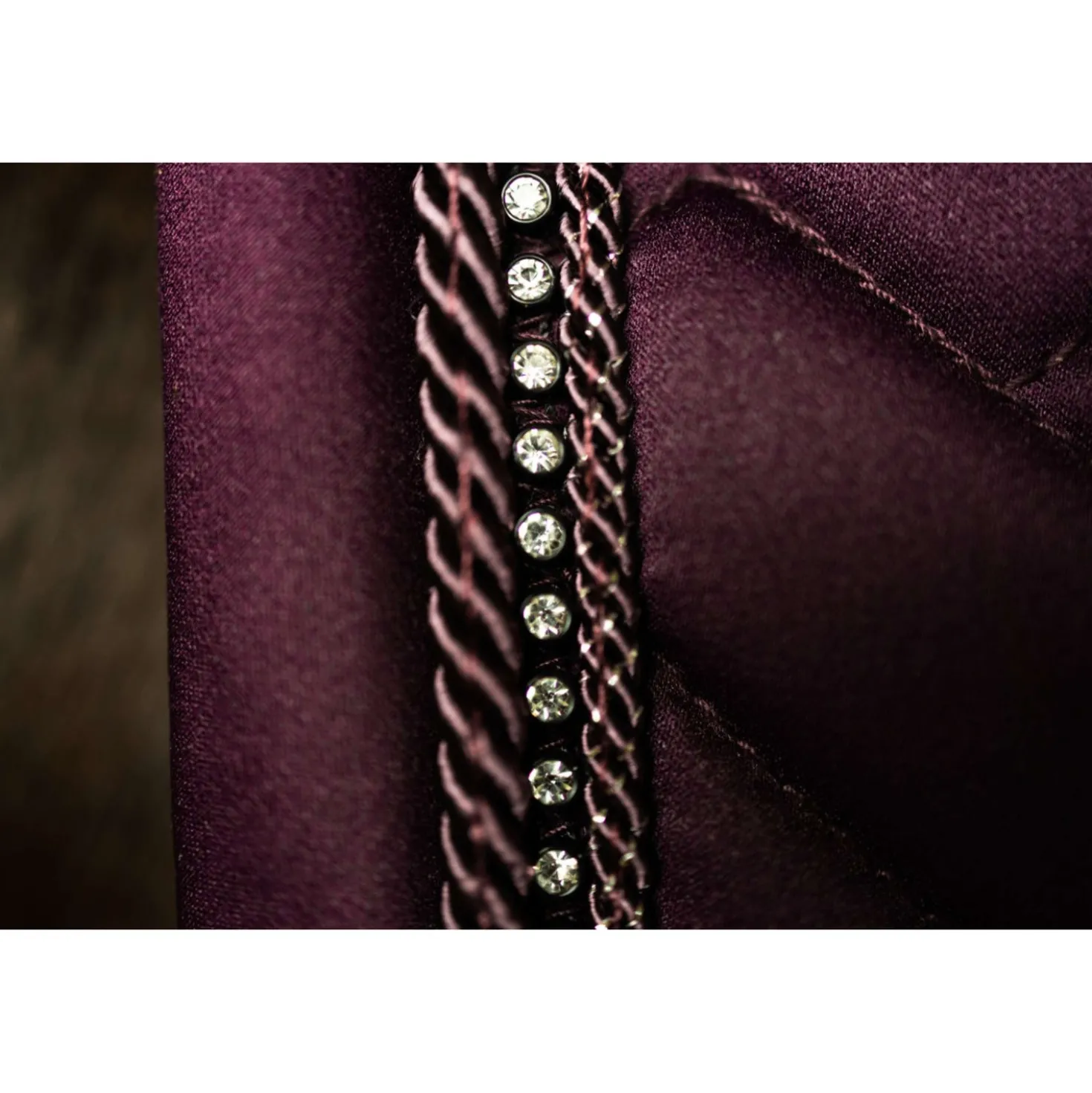 Equestrian Stockholm Zadeldekje Crystal Shine Dressuur Mauve Wine