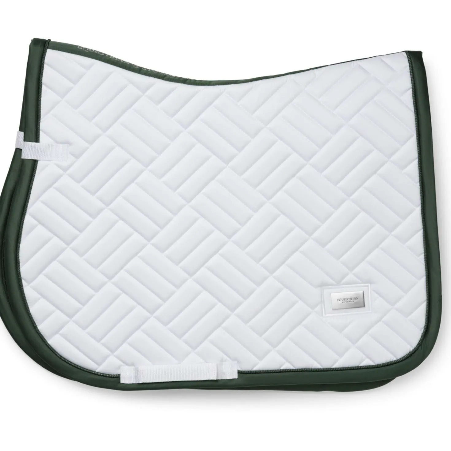 Equestrian Stockholm Zadeldekje Modern Springen Wit/Sycamore Green