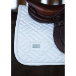 Equestrian Stockholm Zadeldekje Modern Springen White Silver