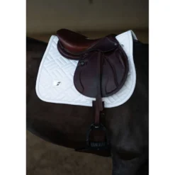 Equestrian Stockholm Zadeldekje Modern Springen White Silver