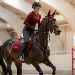 Equestrian Stockholm Zadeldekje Line Springen Bordeaux