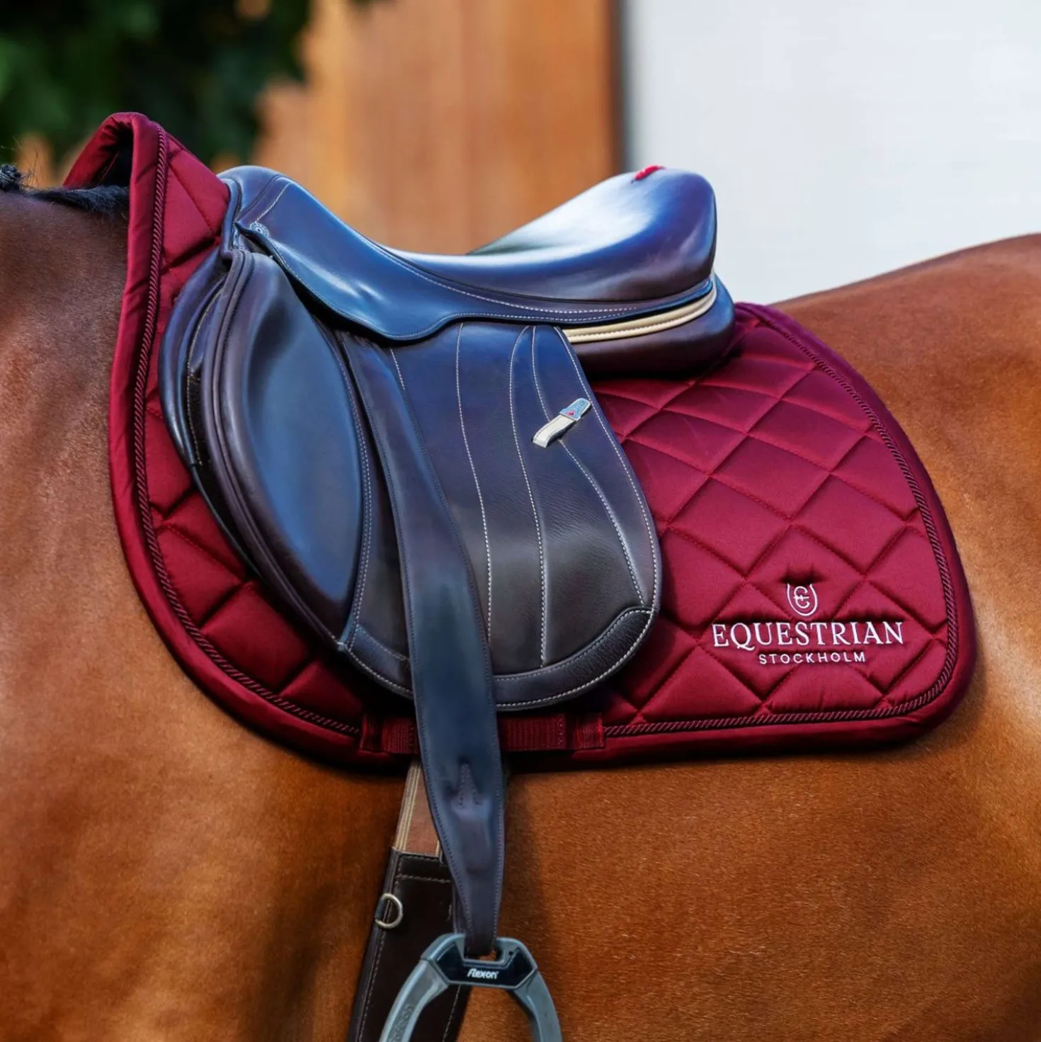 Equestrian Stockholm Zadeldekje Line Springen Bordeaux