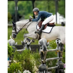 Equestrian Stockholm Zadeldekje Modern Springen Wit/Zwart