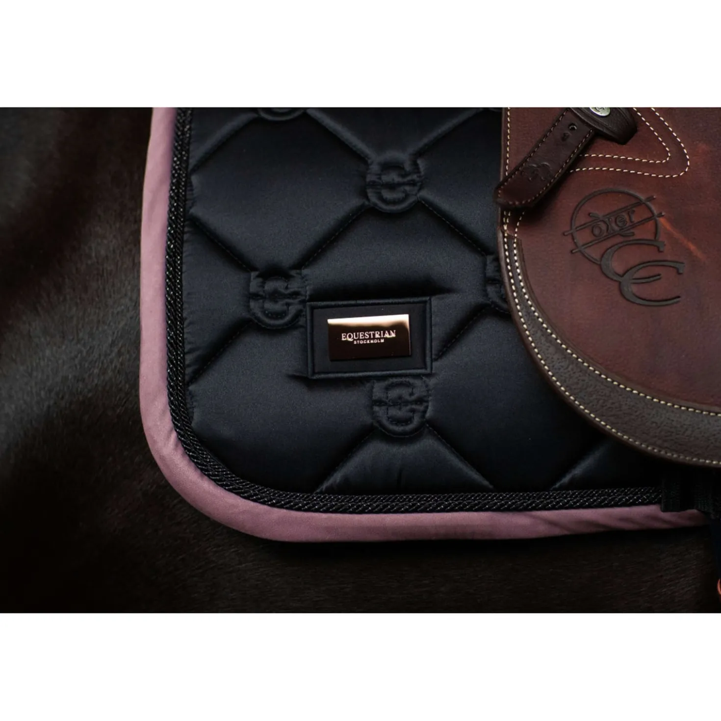 Equestrian Stockholm Zadeldekje Springen Zwart/Blush