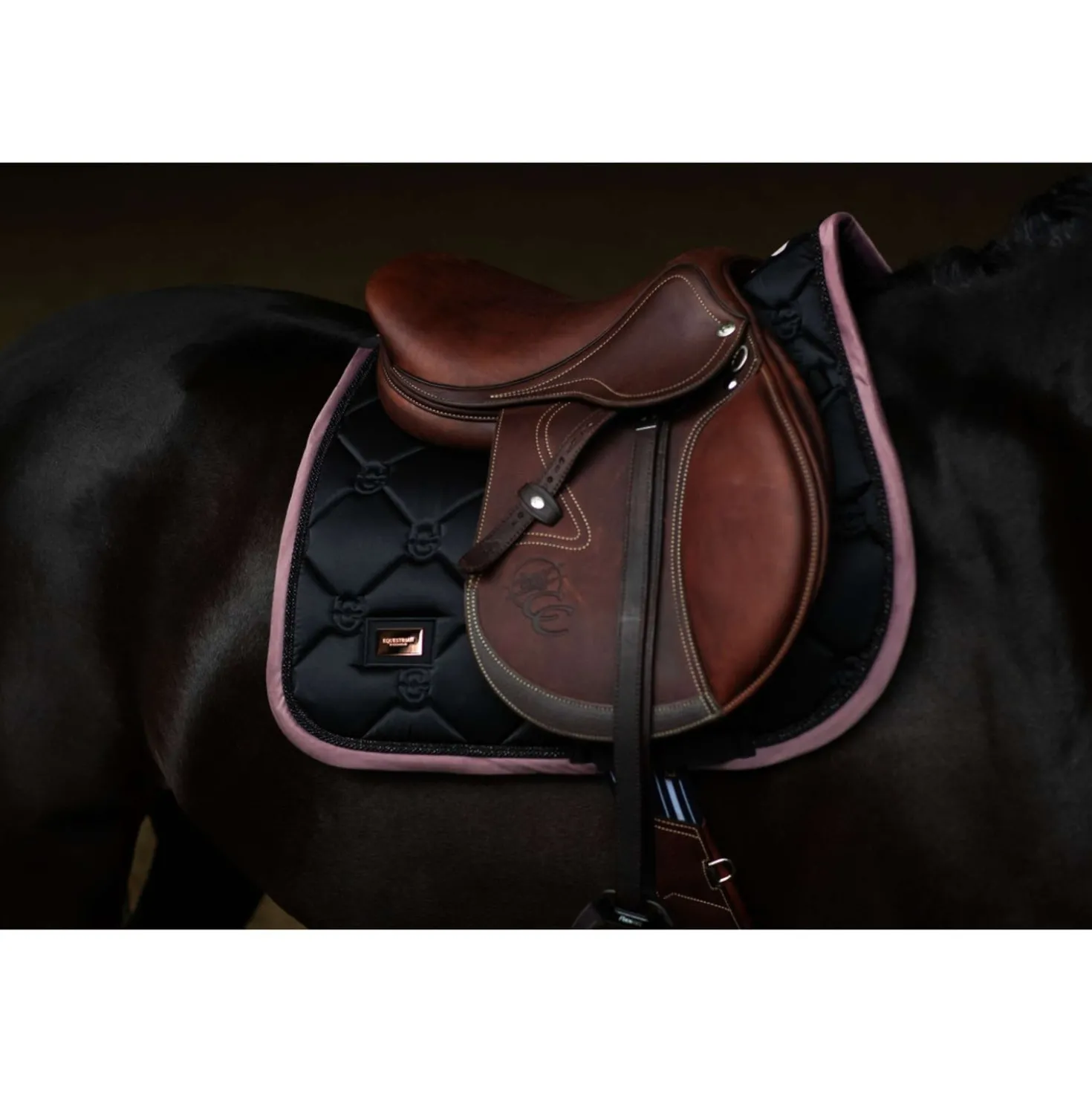 Equestrian Stockholm Zadeldekje Springen Zwart/Blush