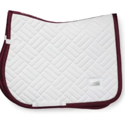Equestrian Stockholm Zadeldekje Modern Springen Wit/Merlot