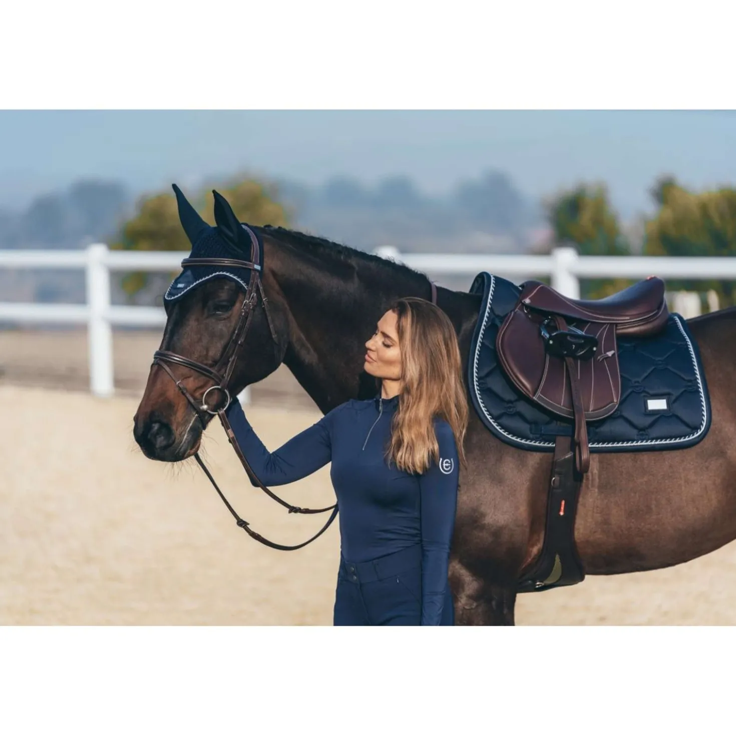 Equestrian Stockholm Zadeldekje Springen Midnight Blue