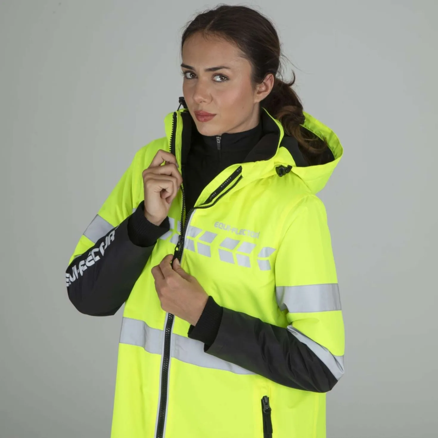 Equi-Flector by Shires Reflecterende Jas Lang Geel