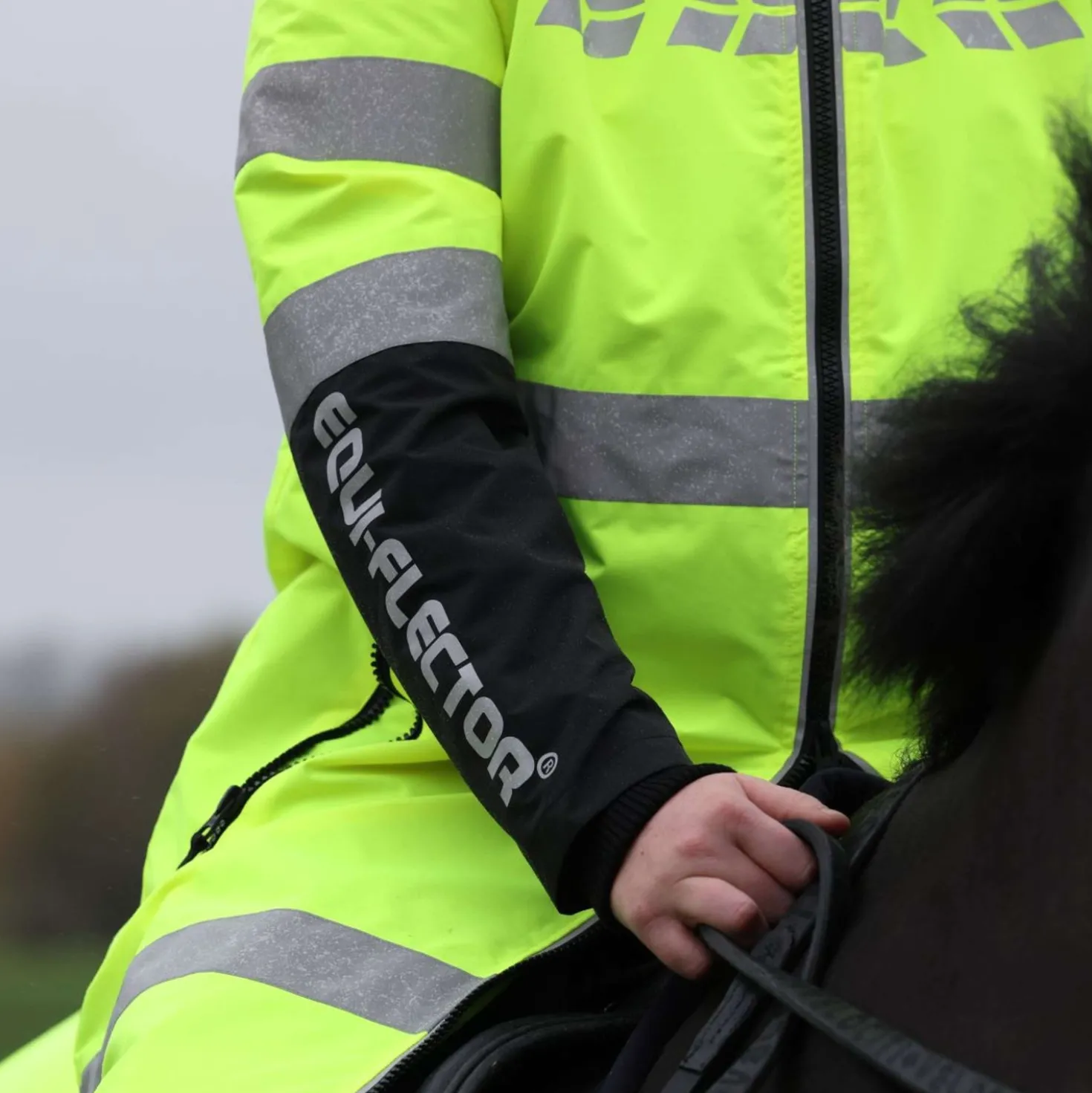 Equi-Flector by Shires Reflecterende Jas Lang Geel