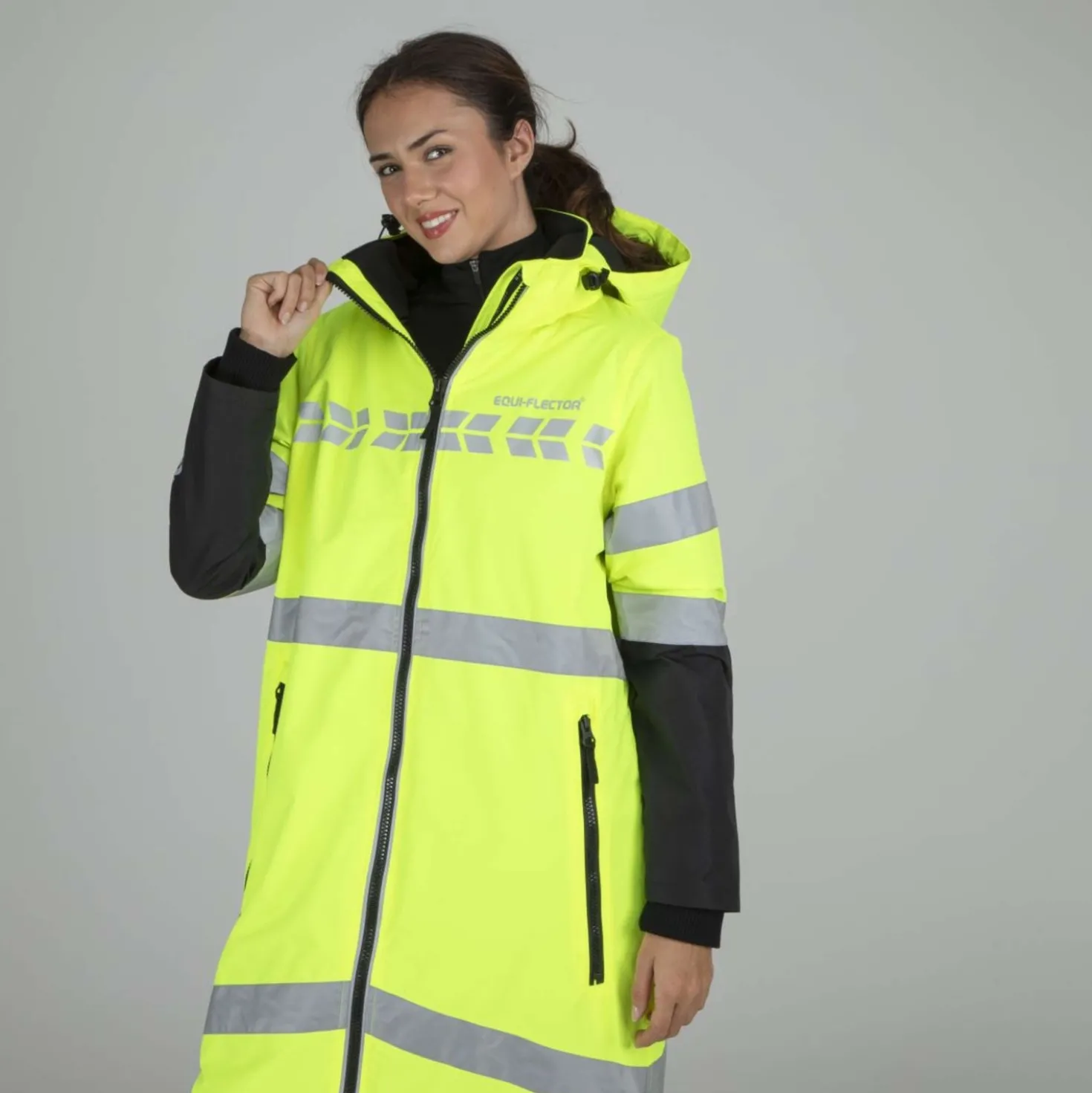 Equi-Flector by Shires Reflecterende Jas Lang Geel