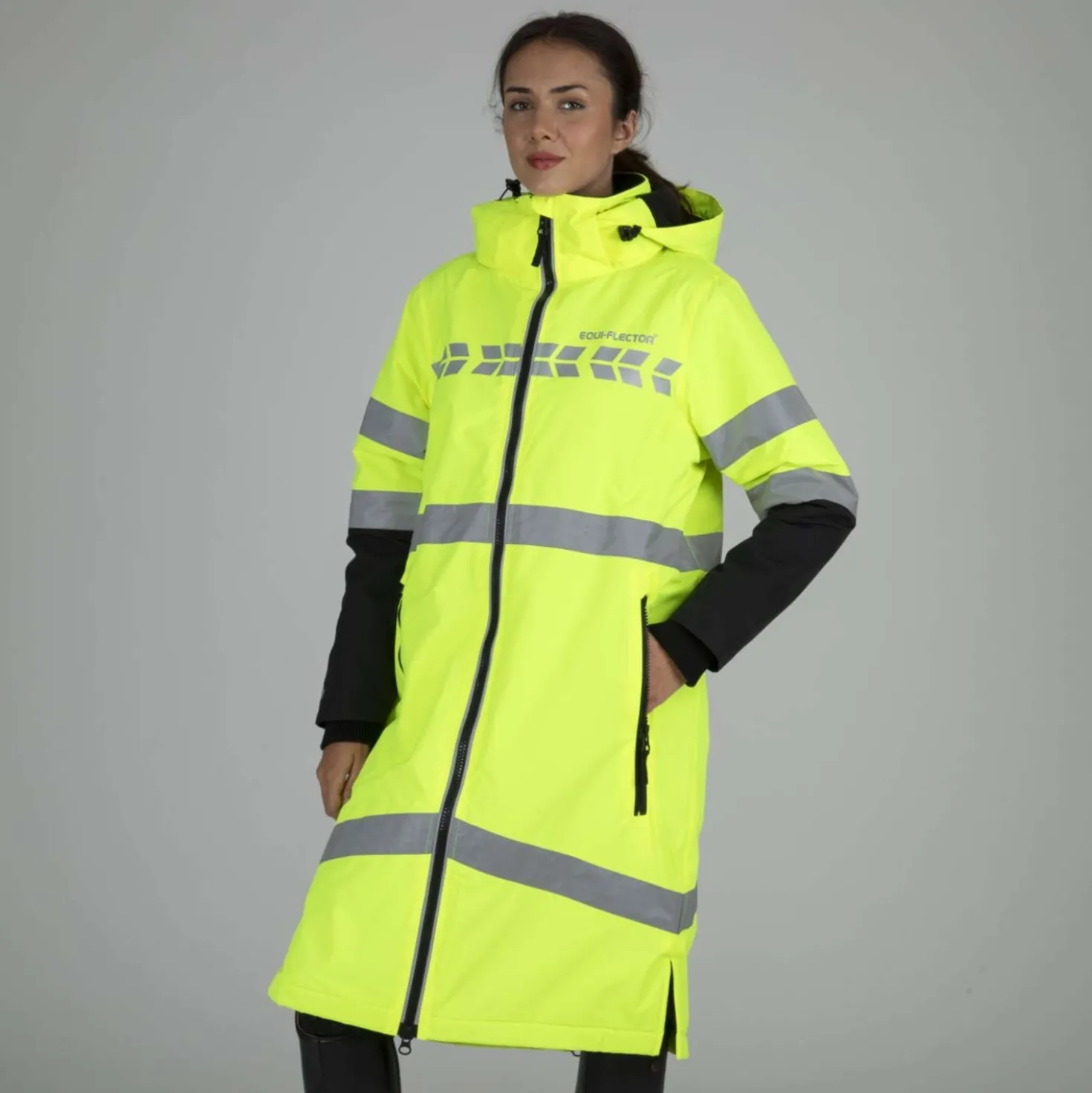 Equi-Flector by Shires Reflecterende Jas Lang Geel